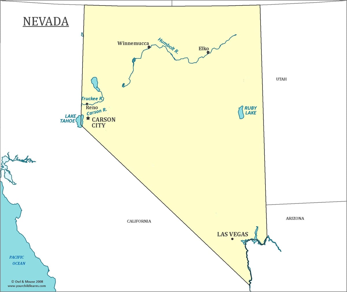kartet av Las Vegas Nevada