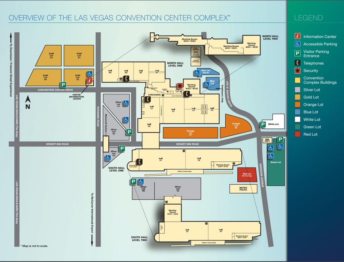 kartet av Las Vegas convention center